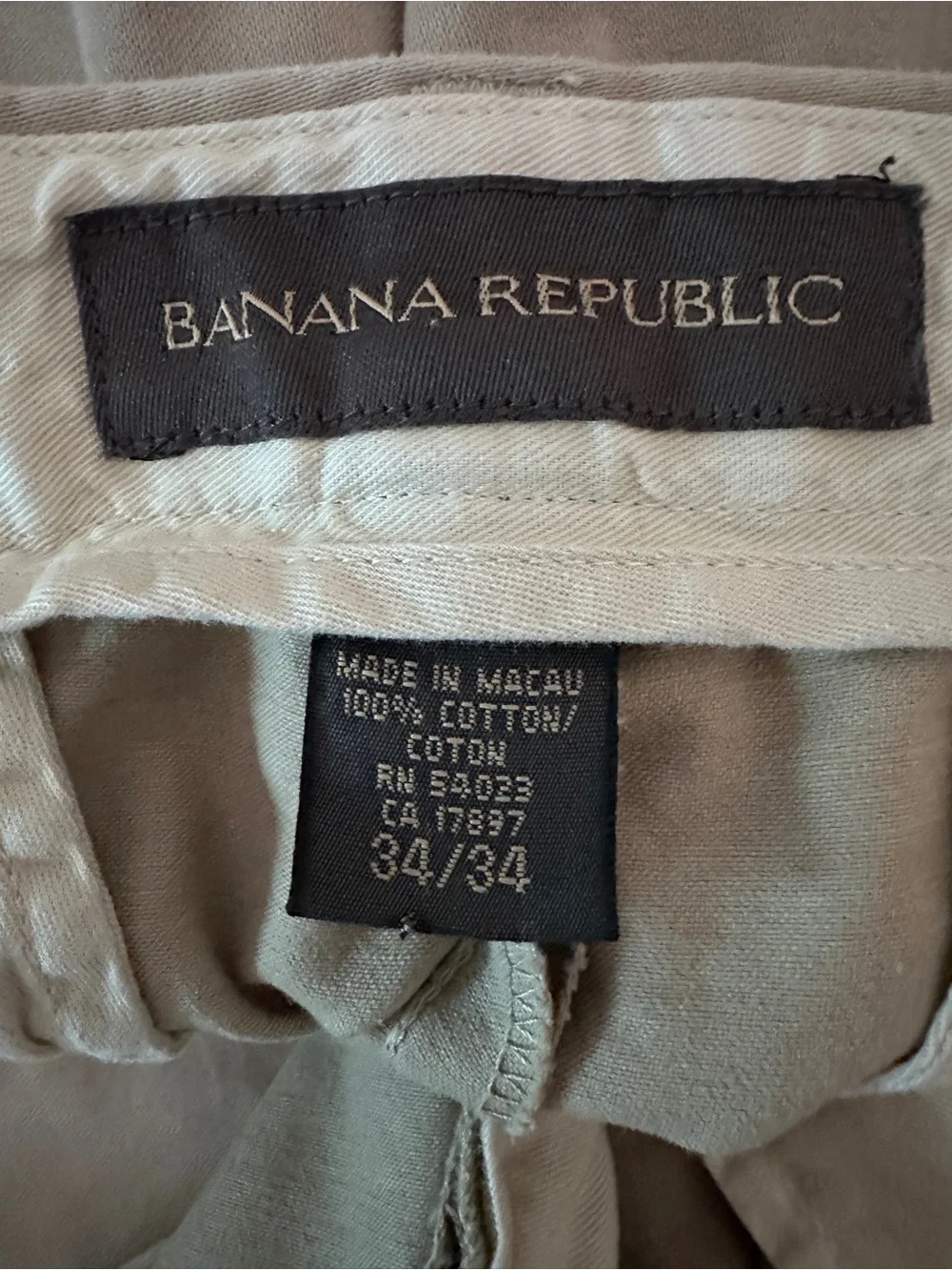 Banana Republic Men's Chinos in Taupe Gray